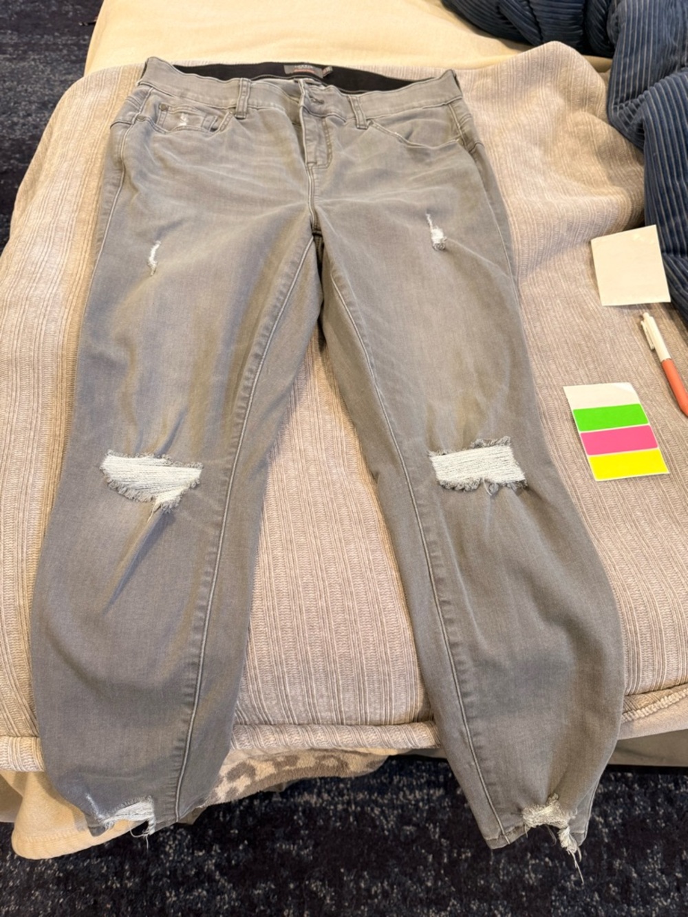 torrid Gray Distressed Boyfriend Jeans
